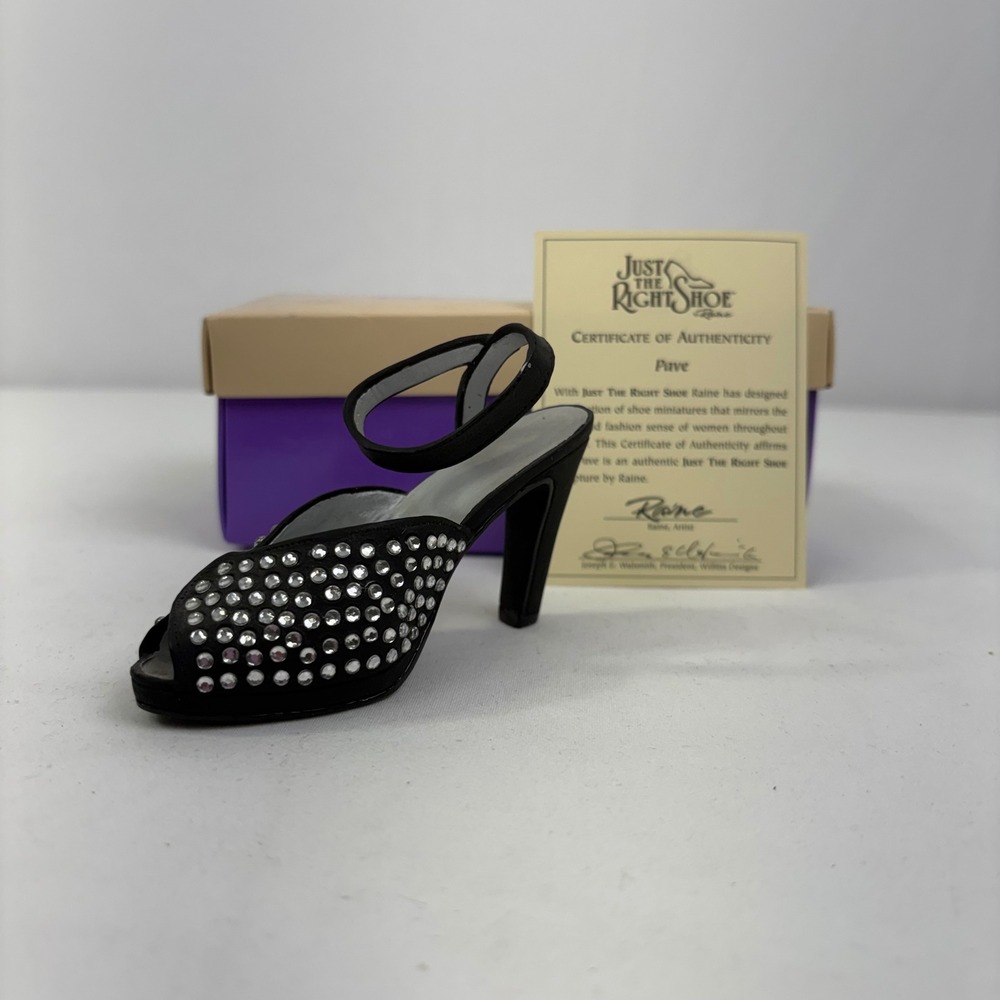 Vintage Just The Right Shoe By Raine Pave 25004 1998 Box COA